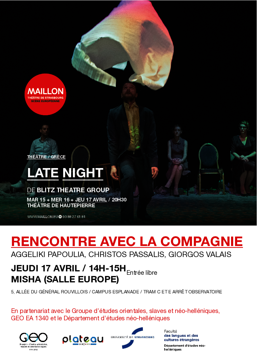 Affiche "Rencontre avec la compagnie Blitz Theatre Group"